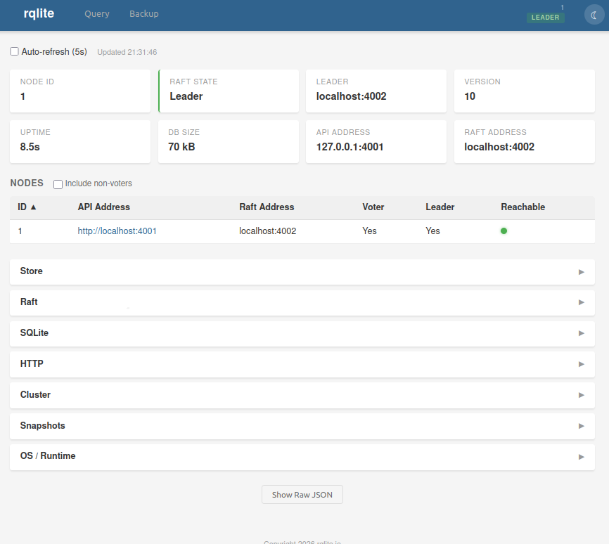 rqlite Console Application
